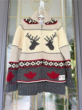 Hudson’s Bay Co. Cowichan-Style Zip Sweater, Winter Olympics 2010, Sz 10/12
